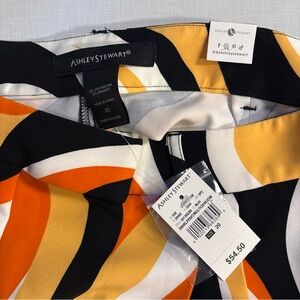 Ashley Stewart Women's Size 20 Boho Wide Leg Pull On Pants Multi Swirl Print NWT